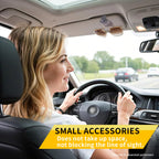 Yuoyar Magnetic Leather Sunglasses Holder for Car, 2 Packs (Silver Grey)