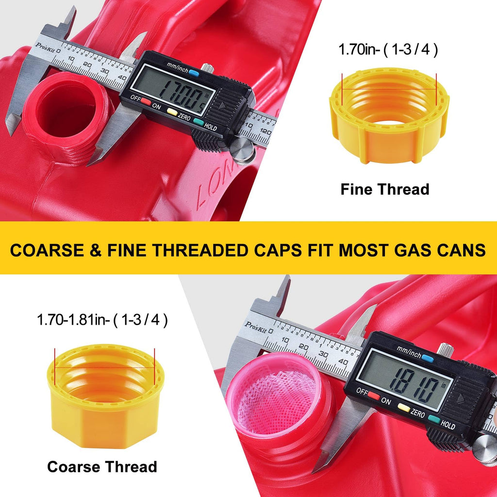 Gas Can Spout Replacement Kit, Gas Can Nozzle Replacement (2 Kits-Yellow)