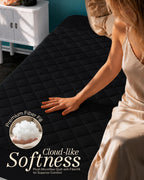 Twin Mattress Pad, Quilted Mattress Protector Topper fits 16" Deep Pocket