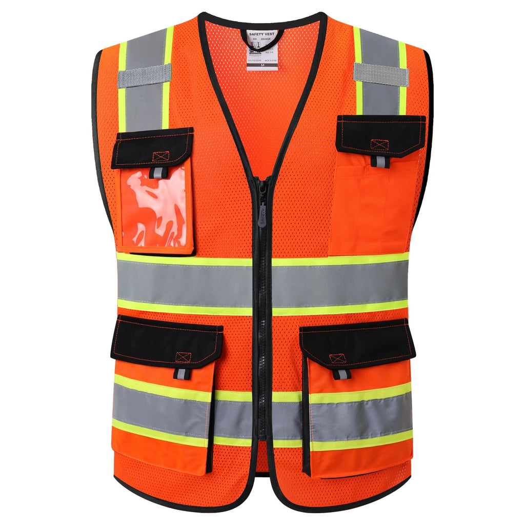 JKSafety Safety Vest for Men Women Hi Vis Reflective Vest JK220 PurpleB S