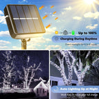 Joomer Solar Fairy Lights, 2-Pack Total 80FT 240LED String Lights, White