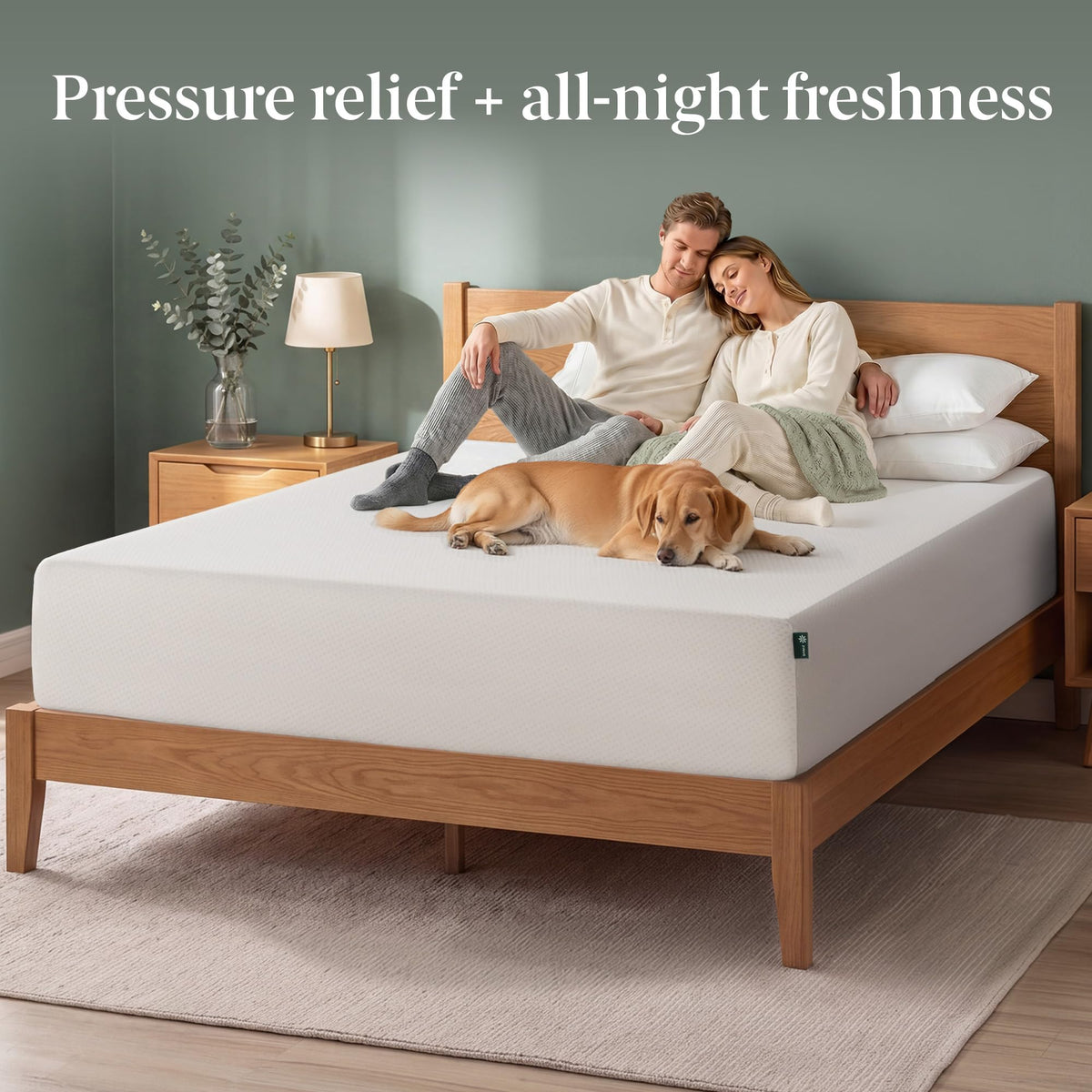 Zinus 14 Inch King Lumbar+ Premium Memory Foam Mattress, Medium