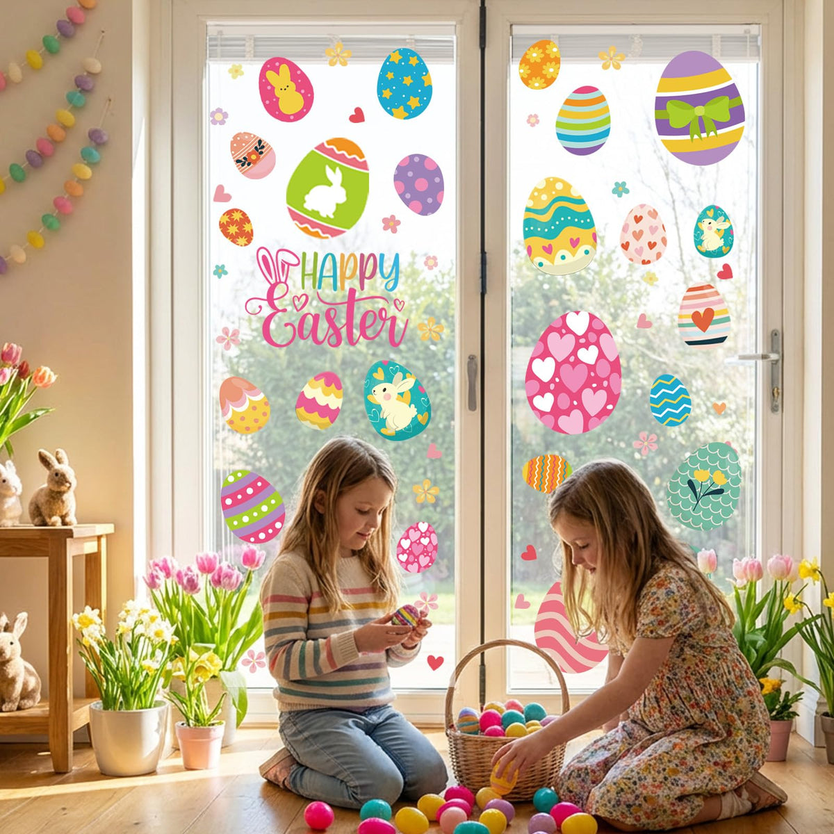Christmas Window Clings for Glass Windows, Stickers for Window Decorations