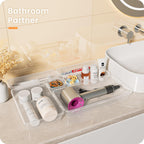 A-LuGei 【Military Grade】 Drawer Organizer for Vanity Bathroom Makeup Desk