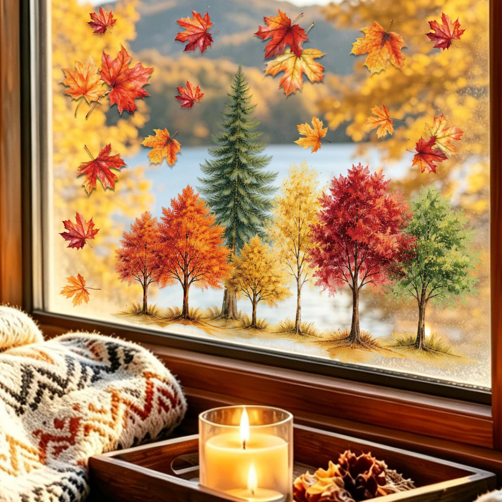 Holiday Window Clings for Home Decorations (Romantic)