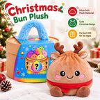 Plush Stuffed Dumpling Squishies, 3.94" Big Rainbow Squishes with Steamer