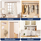 ENJOYBASICS 1" Black Shower Curtain Rod, 30-52" Adjustable, Secure Tension