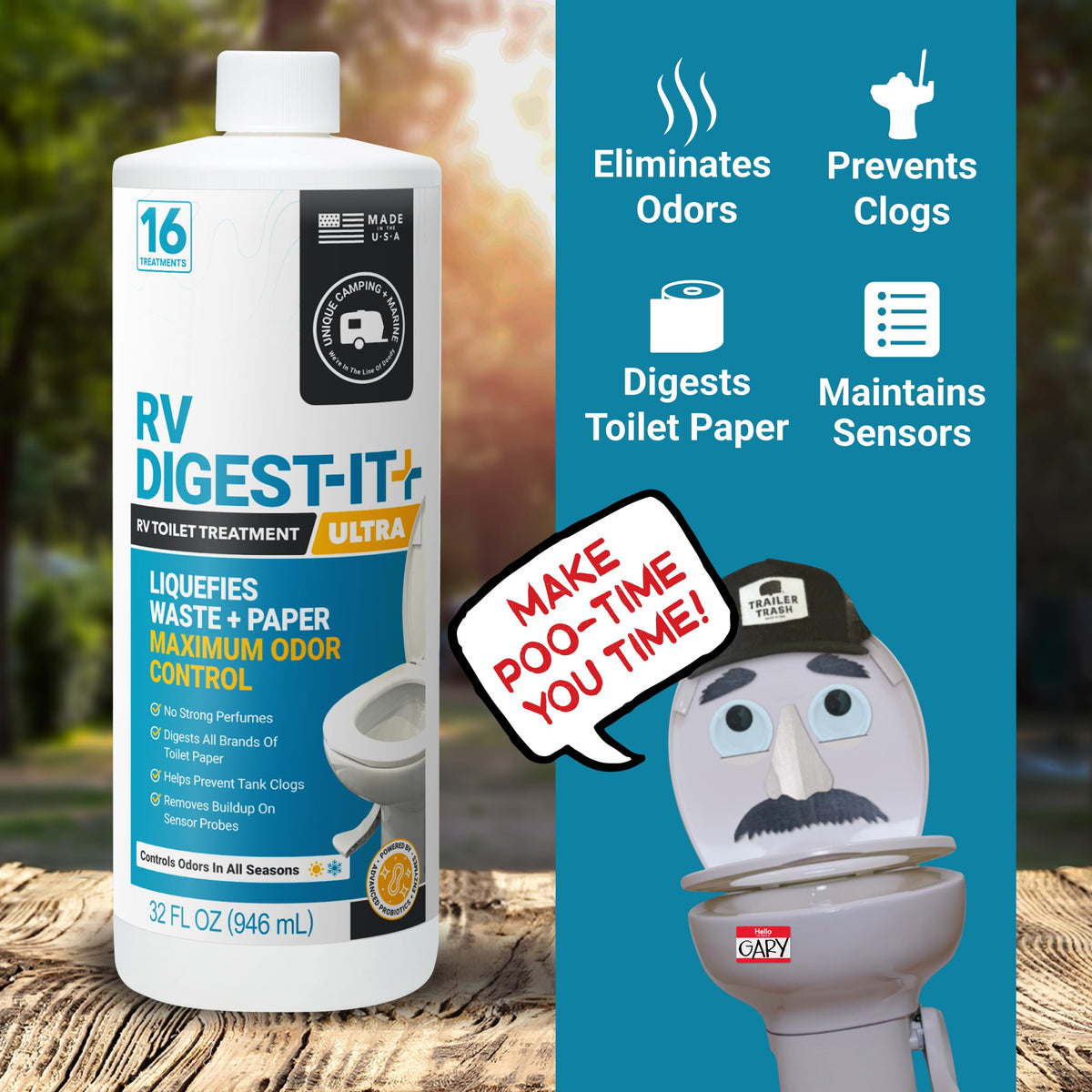 Unique RV Digest-It Liquid RV Holding Tank Treatment Gallon