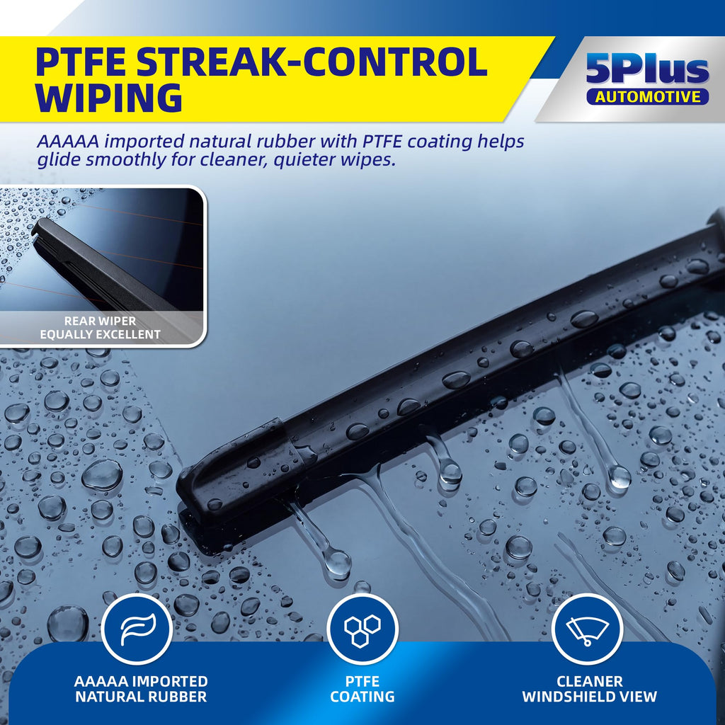 5 PLUS Custom-Fit Wipers fits Toyota RAV4 2001-2005 Windshield Wipers