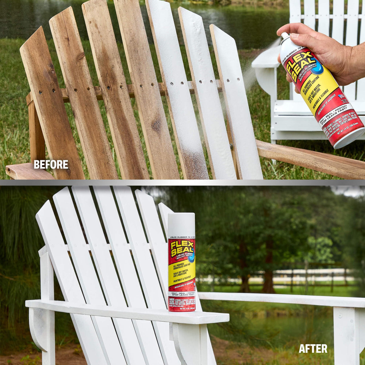 Flex Seal Spray Rubber Sealant Coating, Waterproof, Clear, 17 oz, 2-Pack