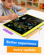 KOKODI LCD Writing Tablet, 12 Inch Colorful Toddler Doodle Board Drawing Tablet, Erasable Reusable Electronic Drawing Pads, Educational and Learning Toy for 3-6 Years Old Boy and Girls(Blue)