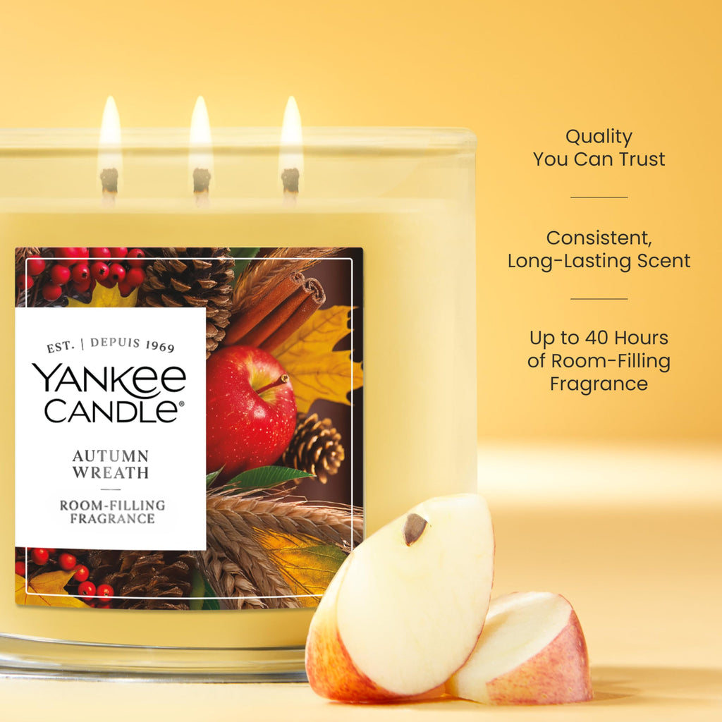 Yankee Candle Amber & Sandalwood Scented Candle, 14.5oz 3-Wick