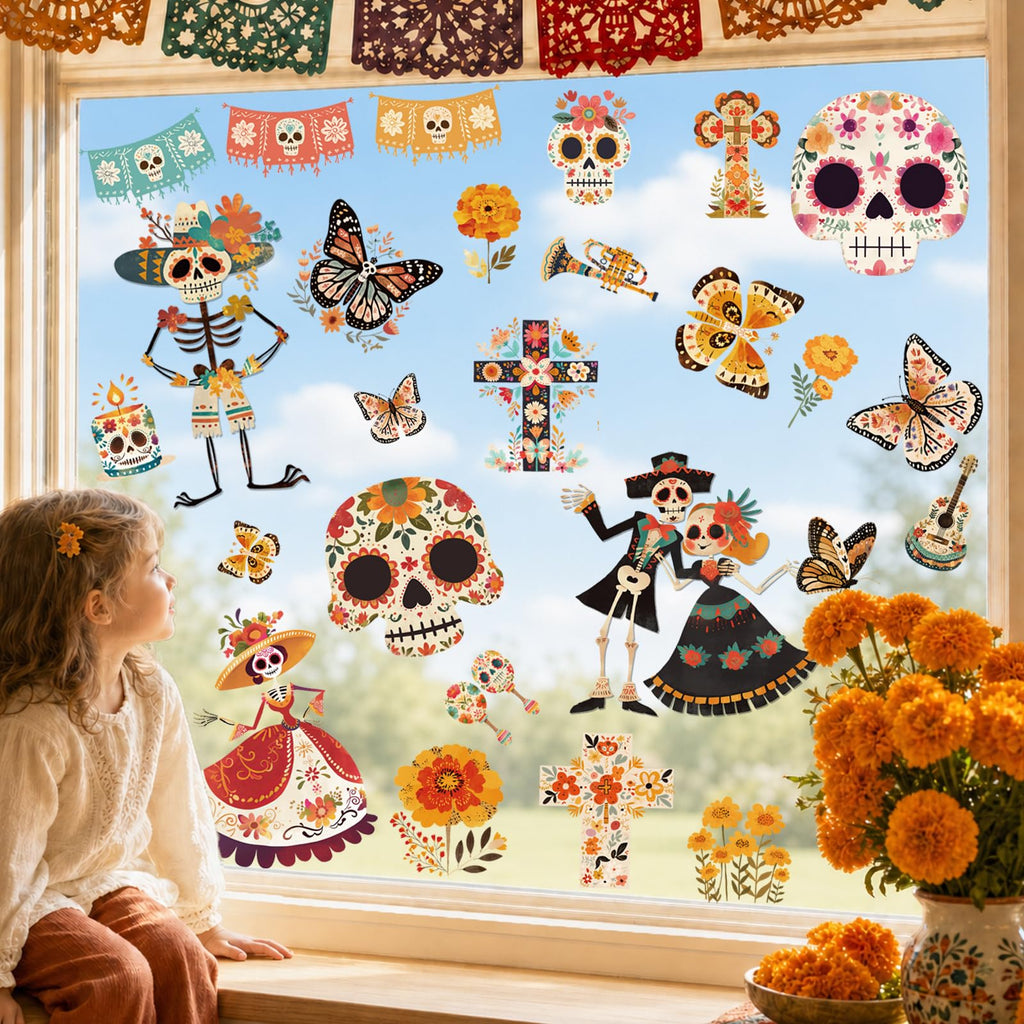 Christmas Window Clings for Glass Windows, Stickers for Window Decorations
