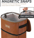 HOTOR Car Trash Can, Leakproof Car Organizer, 2-Gallon, Brown