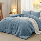 Bedsure King Comforter Set Prewashed Soft Bedding Set 3Pcs Beige 104"x90"