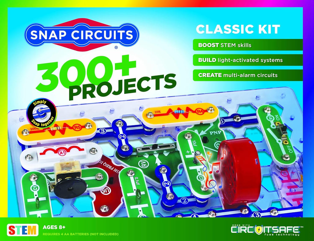 SNAP CIRCUITS Classic SC-300 STEM Electronics Kit, 300+ Projects, Ages 8+