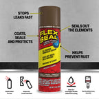 Flex Seal Spray Rubber Sealant Coating, Waterproof, Clear, 17 oz, 2-Pack