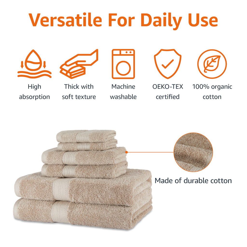Amazon Basics Fade-Resistant 100% Cotton Bath Towel, 30"x54", Teal Green, 2-Pack