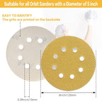 50PCS 5 Inch Sanding Discs 2500 Grit Random Orbit Sander Sandpaper