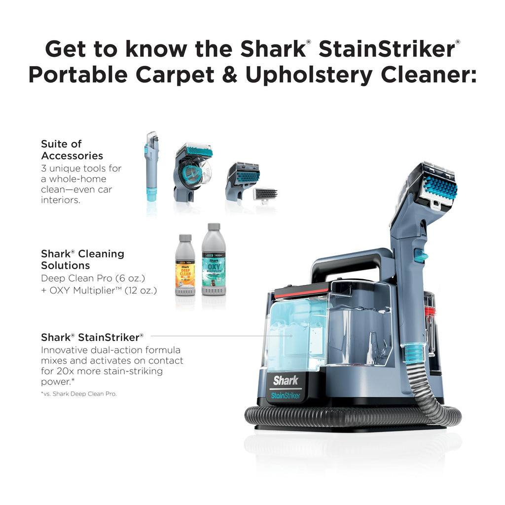 Shark StainStriker Portable Carpet/Upholstery Cleaner, 4 Tools, PX202BRN