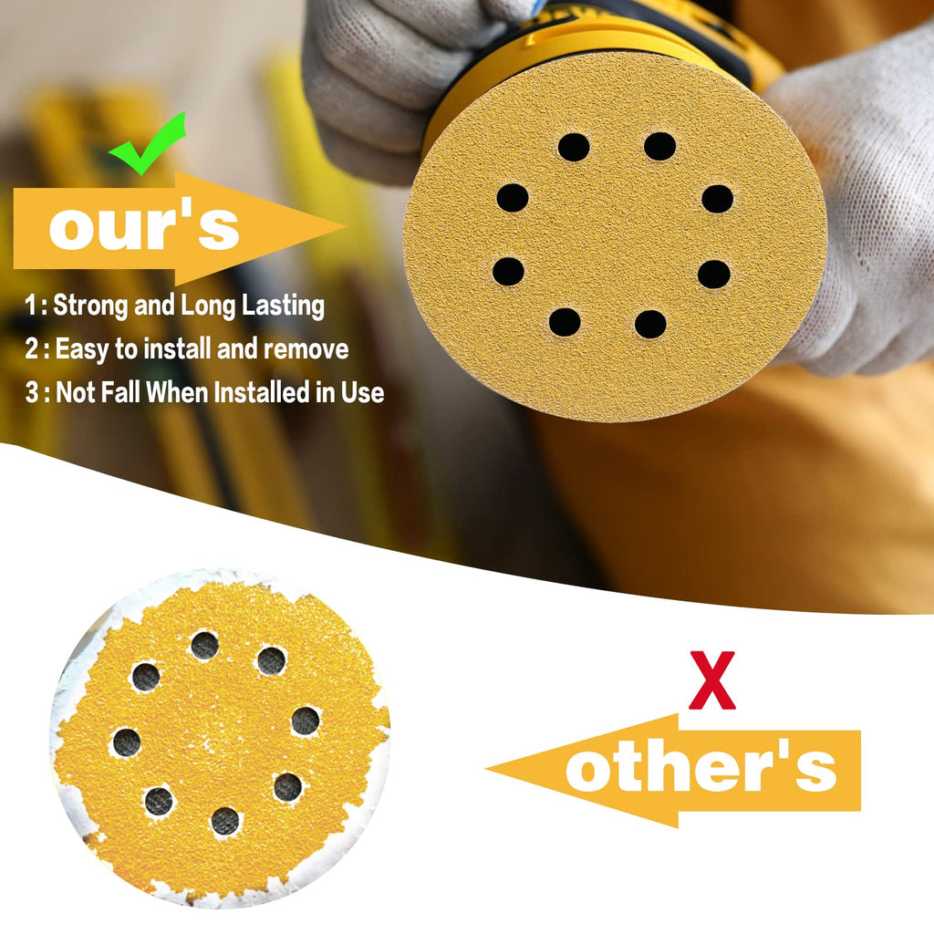 50PCS 5 Inch Sanding Discs 2500 Grit Random Orbit Sander Sandpaper