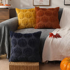 DFXSZ Fall Pillow Covers 18x18 2Pcs Beige Brown Pumpkin Fall Decorations