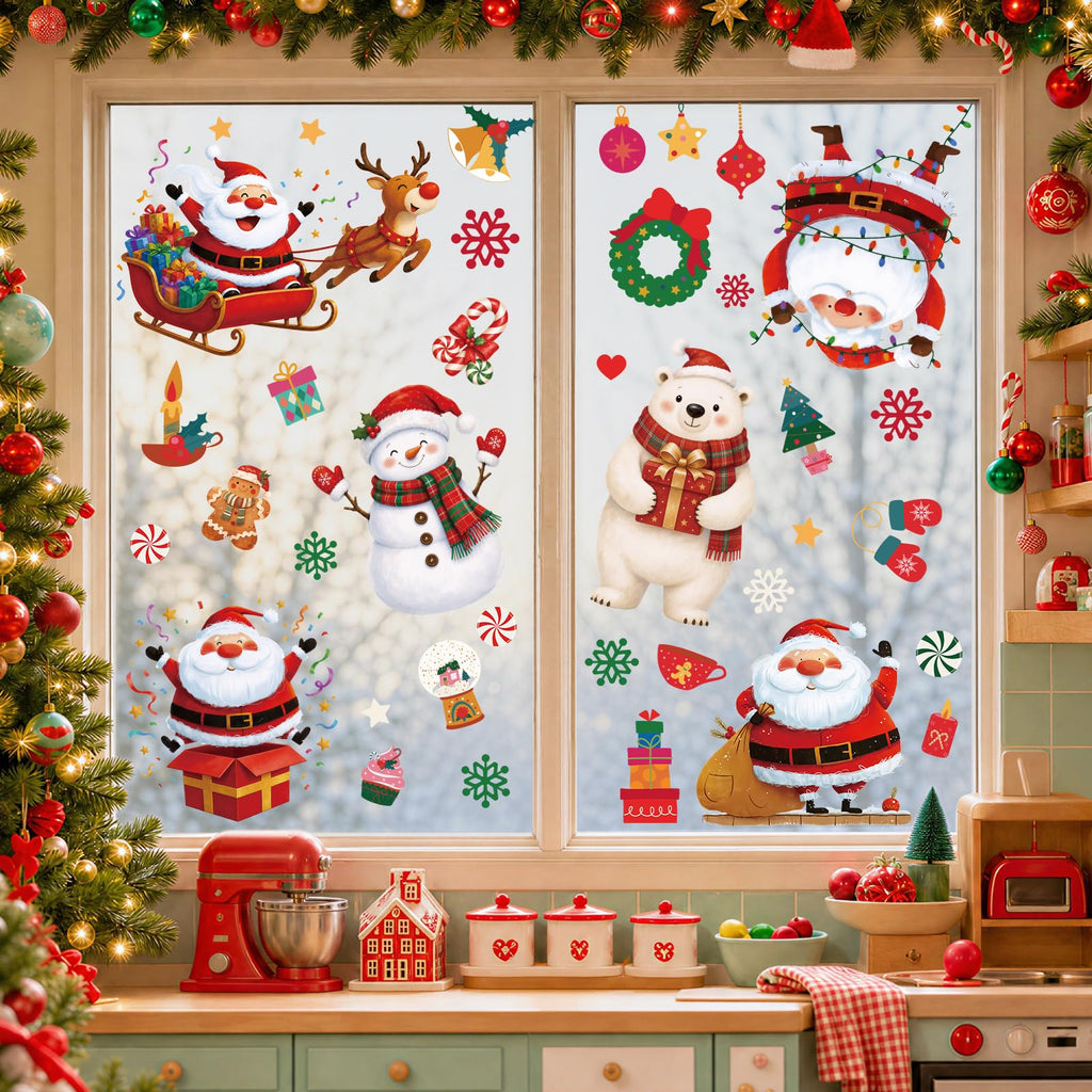 Holiday Window Clings for Home Decorations (Romantic)
