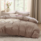 Bedsure Textured Duvet Cover Queen Size - Cotton-Like Polyester Jacquard Duvet Cover Set for All Seasons - 3 Pieces Elevated Textured Dobby Soft Bedding Set, NO Comforter (White, Queen, 90"x 90")