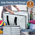 6 Pack Extra Heavy Duty Large Moving Bags with Strong Zipper, Dark Blue