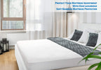 PlushDeluxe Bamboo Waterproof Mattress Protector, King Size, Ultra Soft