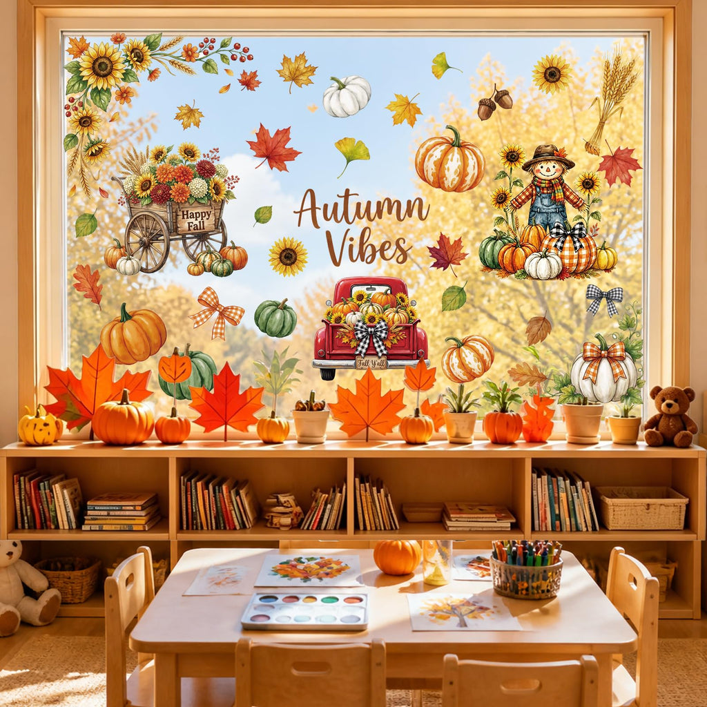 Holiday Window Clings for Home Decorations (Romantic)