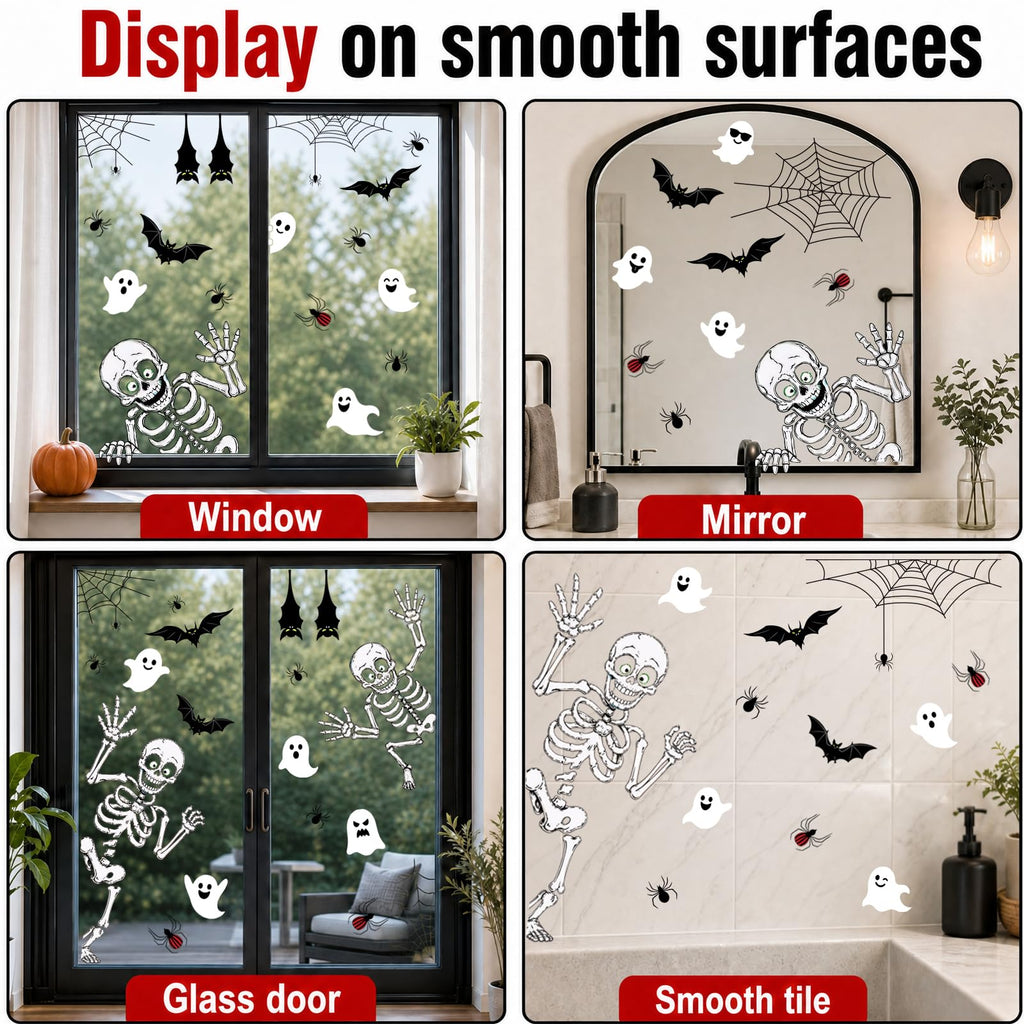 Holiday Window Clings for Home Decorations (Romantic)