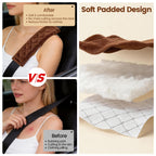 Amooca 2 Pack Seat Belt Covers Soft Shoulder Pad for Cars & Backpack