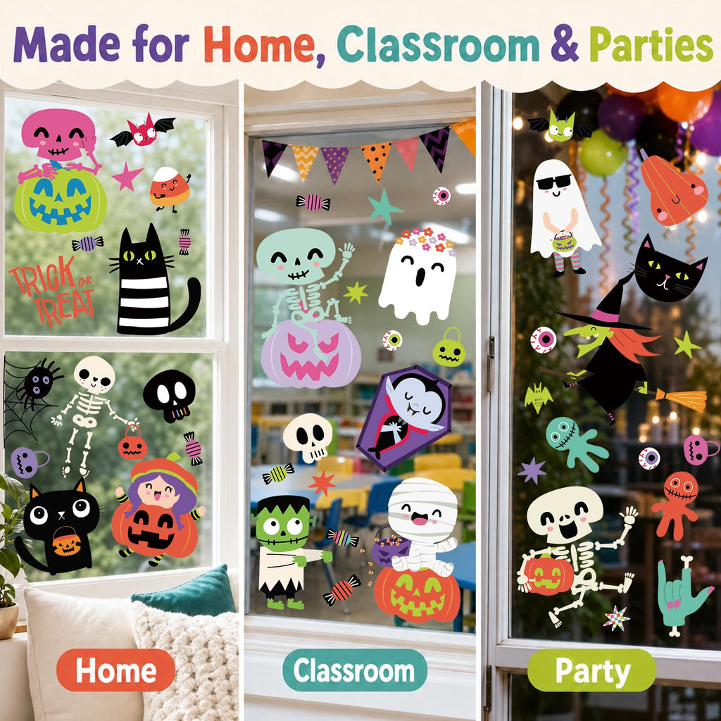 Holiday Window Clings for Home Decorations (Romantic)