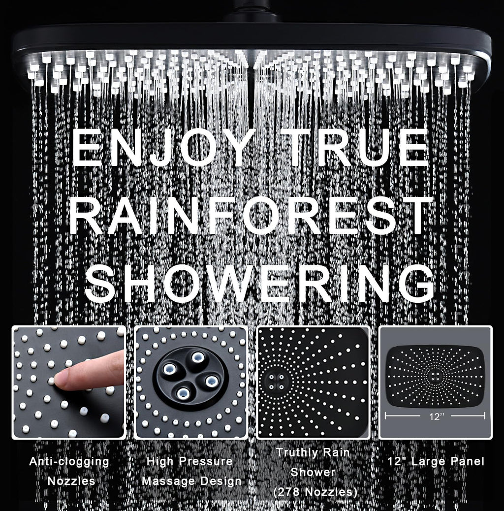 Rain Shower Head with Handheld Showerhead, Chrome 1.8GPM 460311