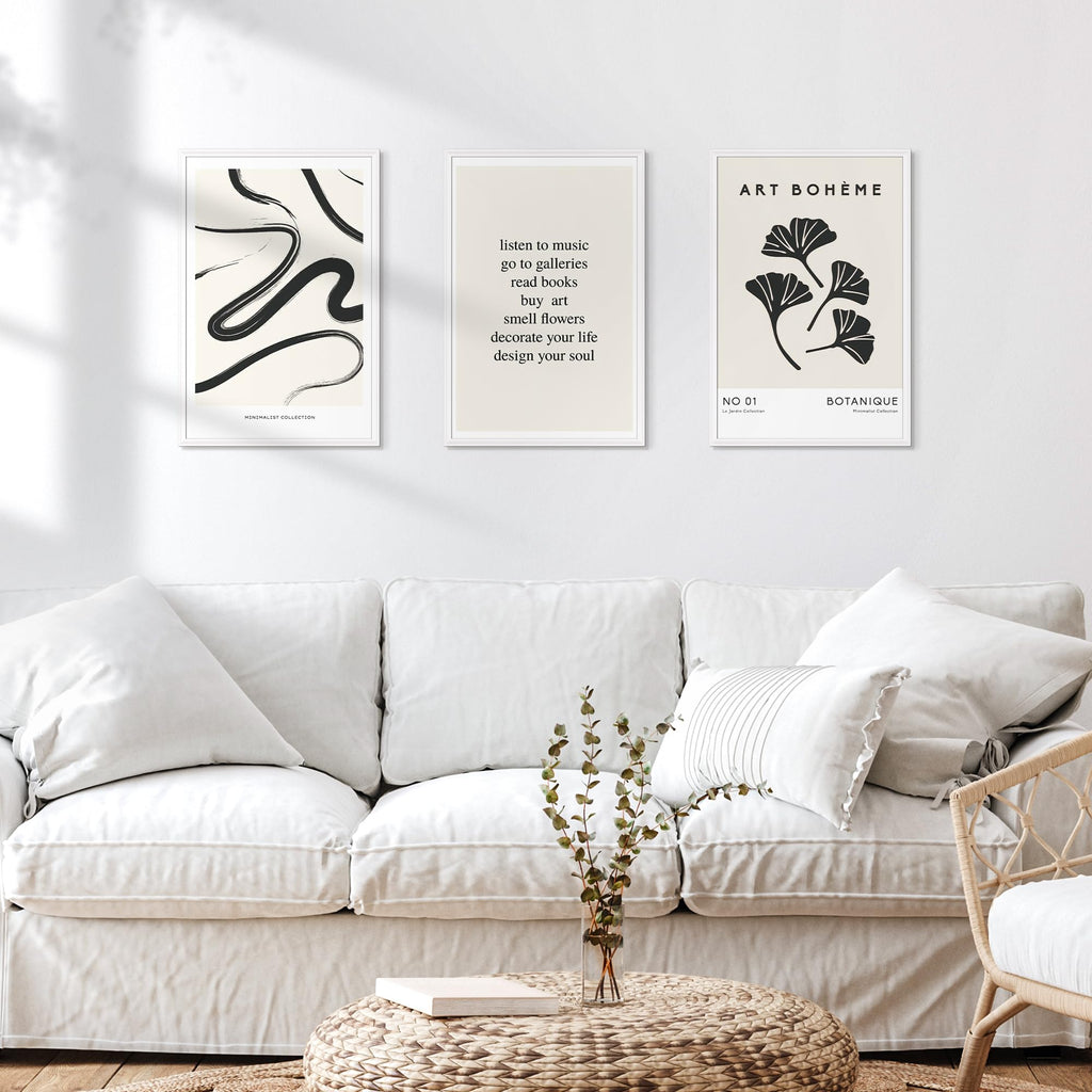 upsimples 12x16 Poster Frame, Easy Slide-In Assembly, White, 3 Pack