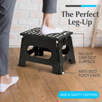 Handy Laundry Folding Step Stool 9 Inch, Pink, Non-Slip Holds 300 lbs
