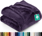 Utopia Bedding Ultra Soft Fleece Bed Blanket Queen Size Grey (90x90 Inches)