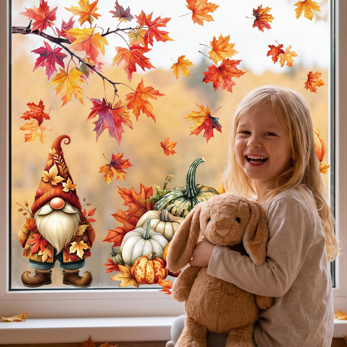 Holiday Window Clings for Home Decorations (Romantic)