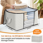 Fab totes 6 Pack Storage Bags for Clothes Blanket Storage Bins with Lids