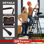 HBTower Step Ladder, Folding Step Stool with Wide Anti-Slip Pedal