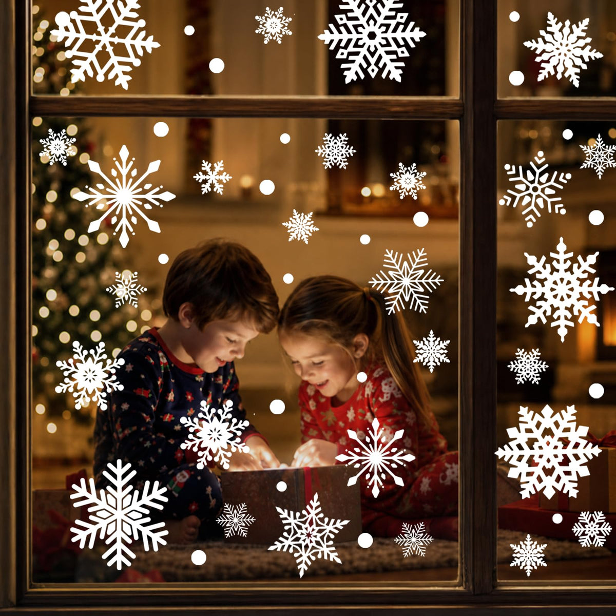 Christmas Window Clings for Glass Windows, Stickers for Window Decorations