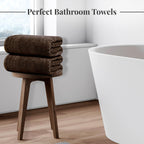 Tens Towels 4 Piece Extra Large Bath Towels 30 x 60 Inches, Dark Grey