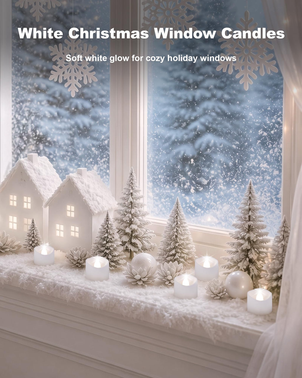 Homemory 12-Pack Battery Tea Lights with Timer Built in, Auto-On 6H Daily