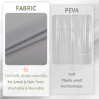 ALYVIA SPRING Waterproof Fabric Shower Curtain or Liner White, 72x72