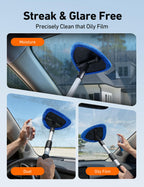 AstroAI Windshield Cleaner Tool & Car Interior Detailing Kit, Blue, 26 in