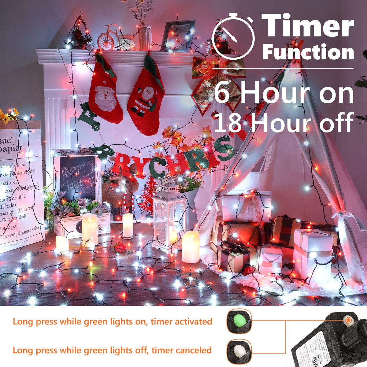 Brizled LED Halloween Lights Indoor Outdoor Orange & Purple String Light
