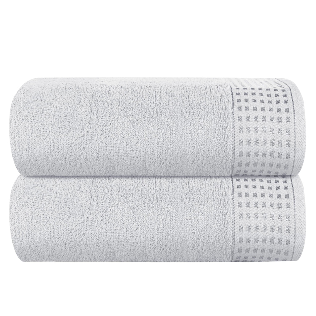 GLAMBURG Ultra Soft 4 Pack Oversized Bath Towel Set 27x54 inches, 100% Cotton Bath Towels, Highly Absorbant Compact Quickdry & Lightweight Towel, Ideal for Gym Travel Camp Pool - Charcoal Grey