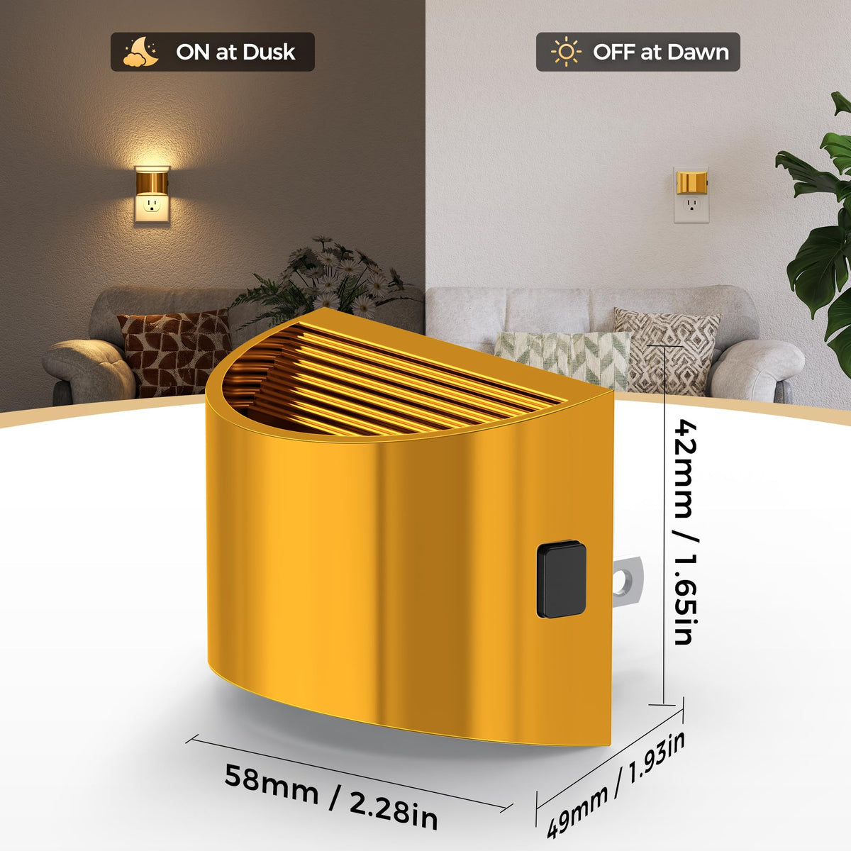 DORESshop Night Light, Night Lights Plug into Wall, Adjustable, 3000K