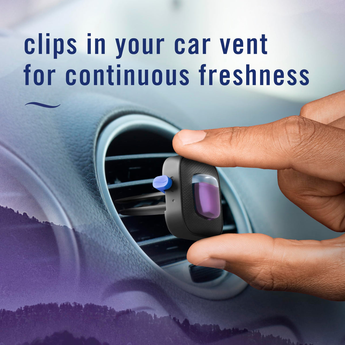 Febreze Car Vent Clip, Downy Calm Scent, 2 Count, 0.13 oz Total